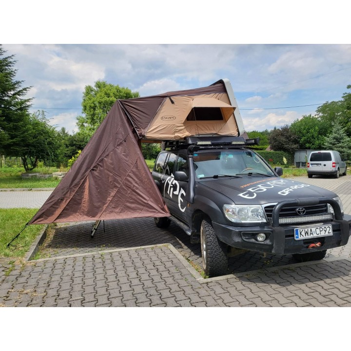 Zadaszenie do namiotu dachowego Escape VARIO 210 cm Brązowe - ujęcie 12