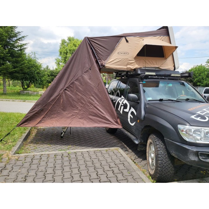 Zadaszenie do namiotu dachowego Escape VARIO 210 cm Brązowe - ujęcie 13