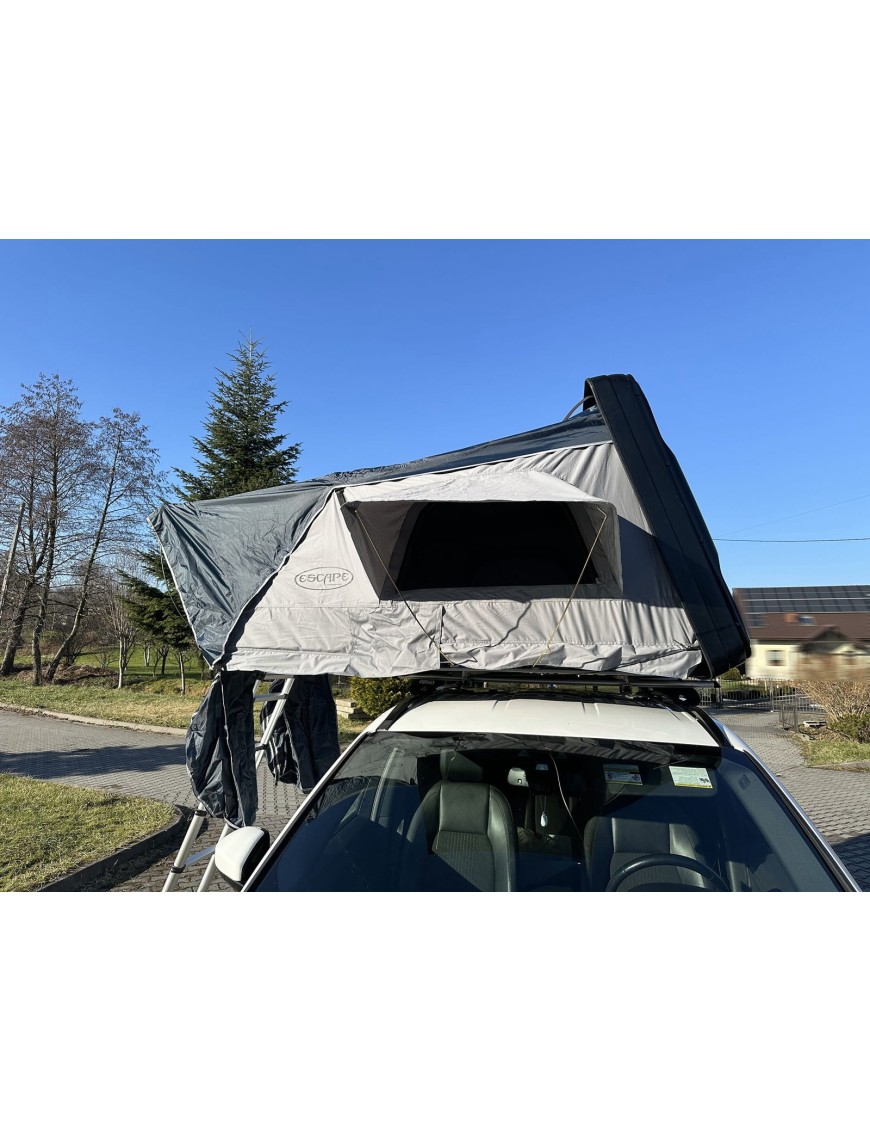 Namiot dachowy Escape VARIO 160 cm Szary – czarna pokrywa