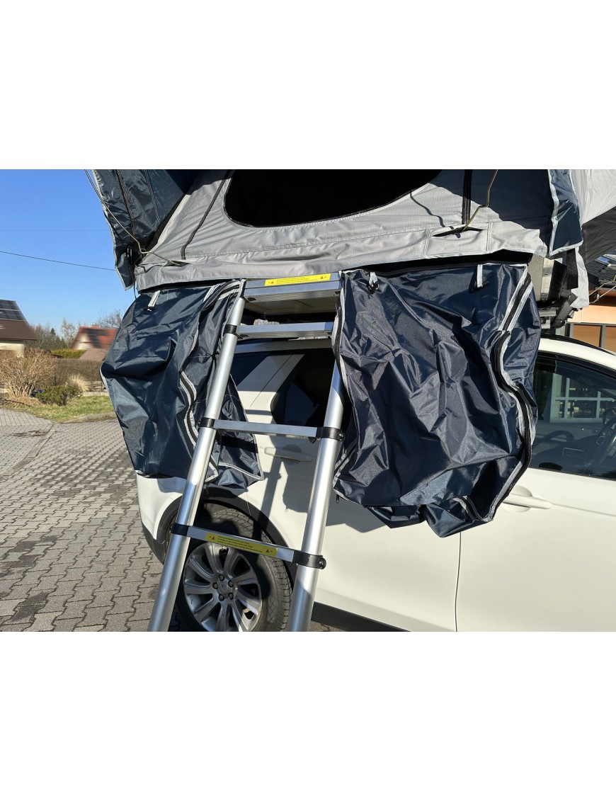 Namiot dachowy Escape VARIO 160 cm Szary – czarna pokrywa