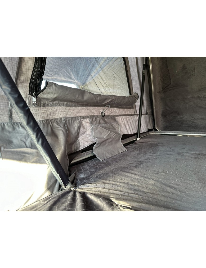 Namiot dachowy Escape VARIO 160 cm Szary – czarna pokrywa