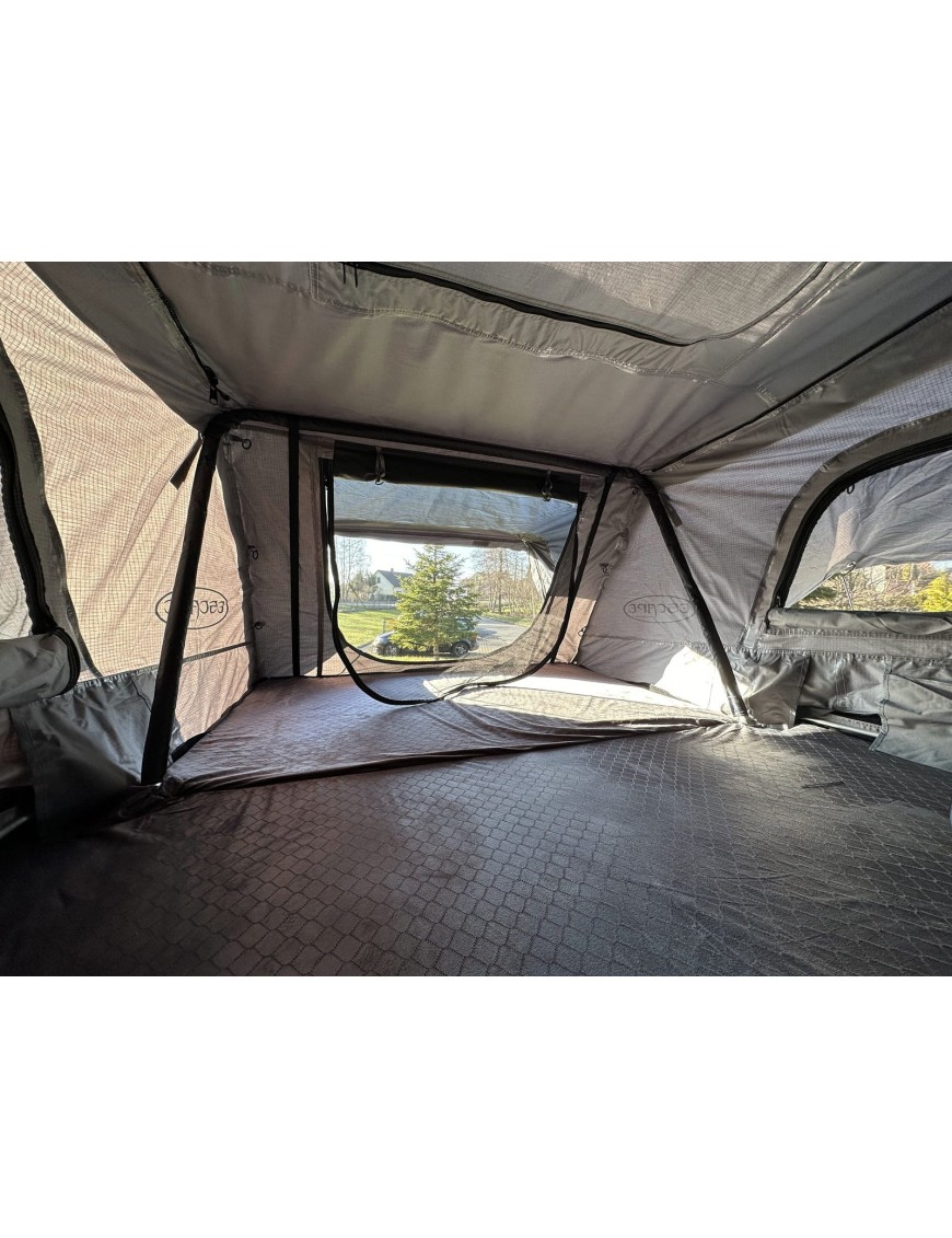Namiot dachowy Escape VARIO 160 cm Szary – czarna pokrywa