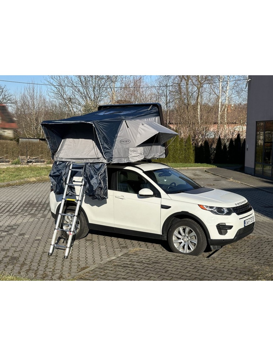 Namiot dachowy Escape VARIO 160 cm Szary – czarna pokrywa