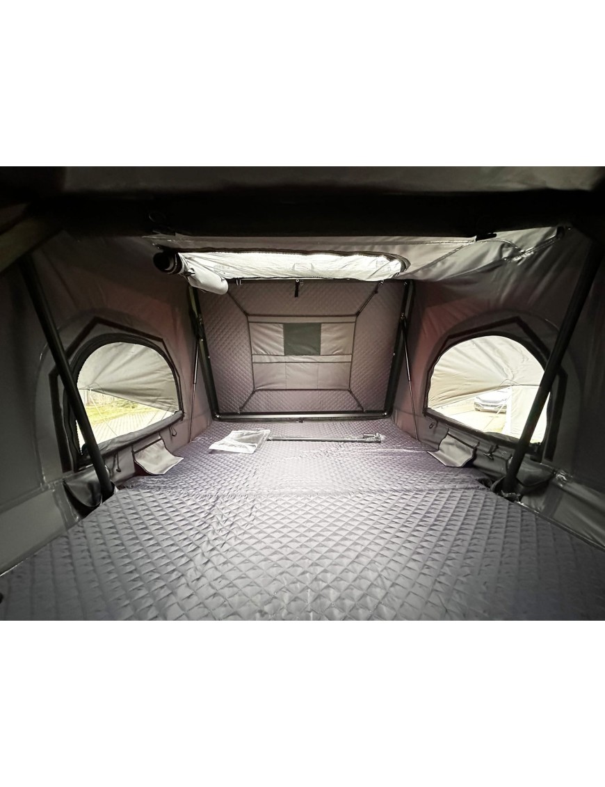 Namiot dachowy Escape VIGO 190 cm aluminiowy z matą antykondensacyjną Szary