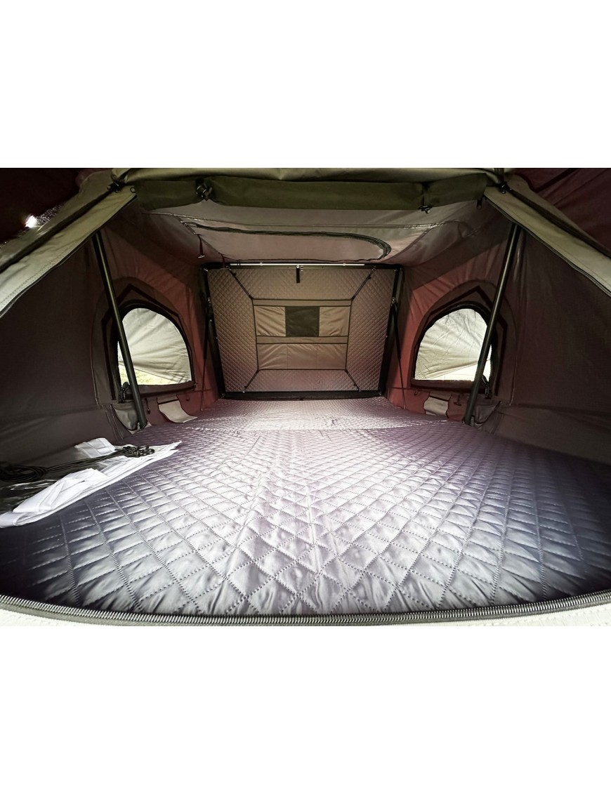 Namiot dachowy Escape VIGO 190 cm aluminiowy z matą antykondensacyjną Szary