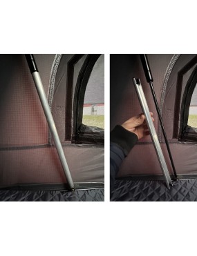 Namiot dachowy Escape VIGO 190 cm aluminiowy z matą antykondensacyjną Szary