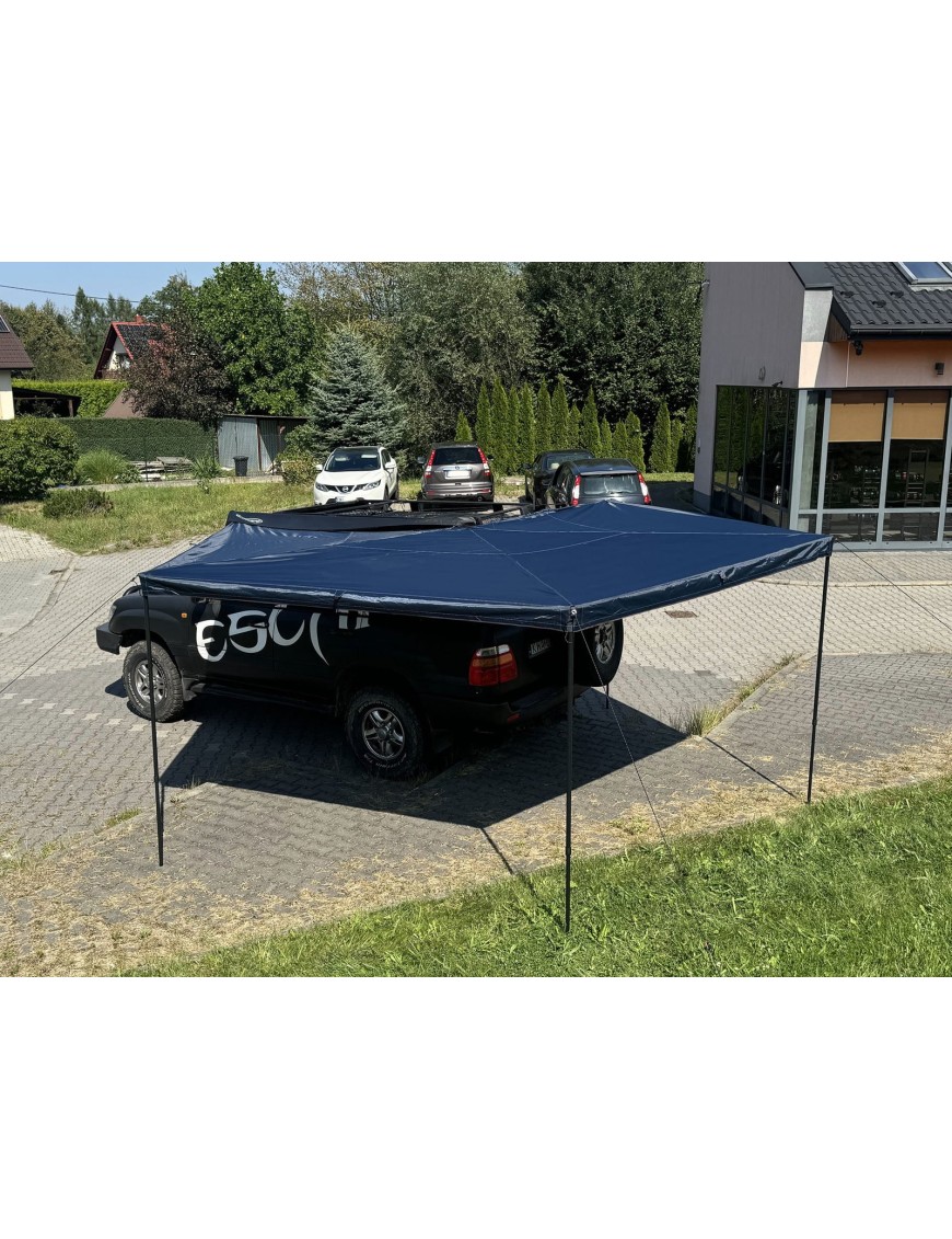 Zadaszenie FOX HD 270° 2m z oświetleniem LED str. kierowcy Granatowe
