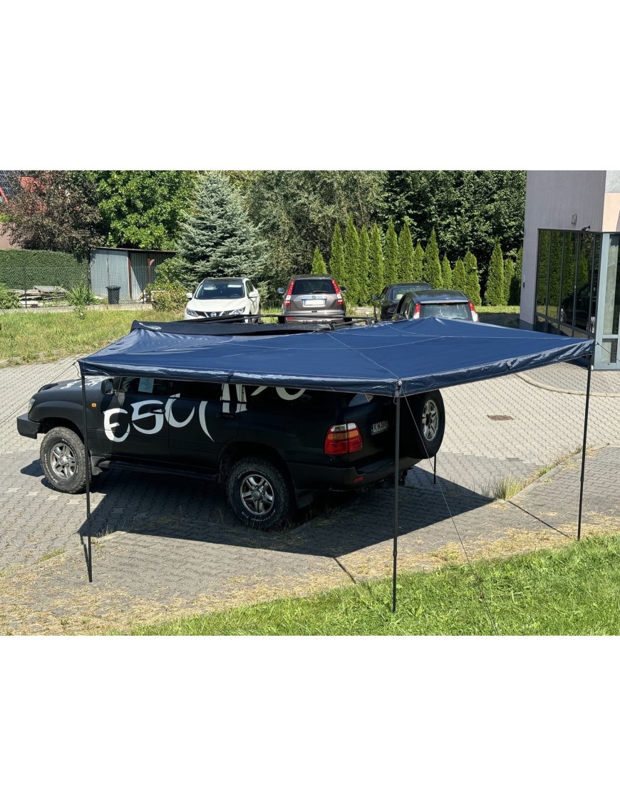 Zadaszenie FOX HD 270° 2m z oświetleniem LED str. kierowcy Granatowe