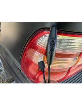 Zadaszenie FOX HD 270° 2m z oświetleniem LED str. pasażera Granatowe