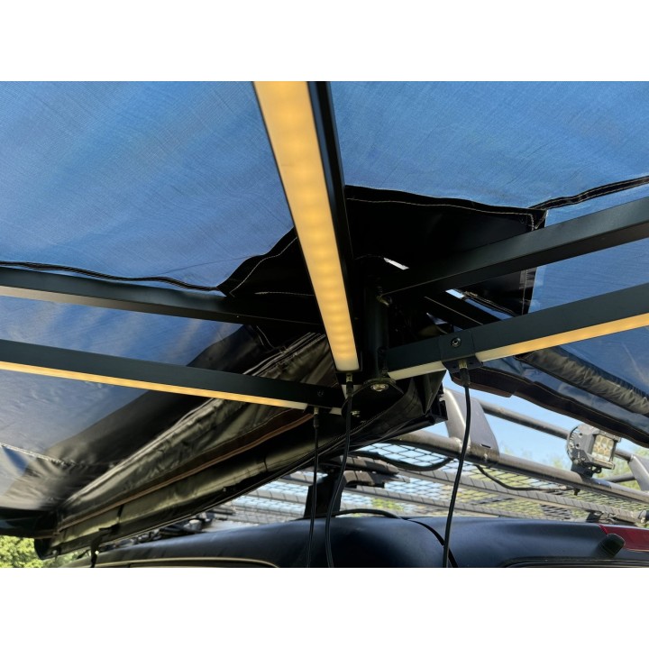 Zadaszenie FOX HD 270° 2m z oświetleniem LED str. pasażera Granatowe Escape - ujęcie 11