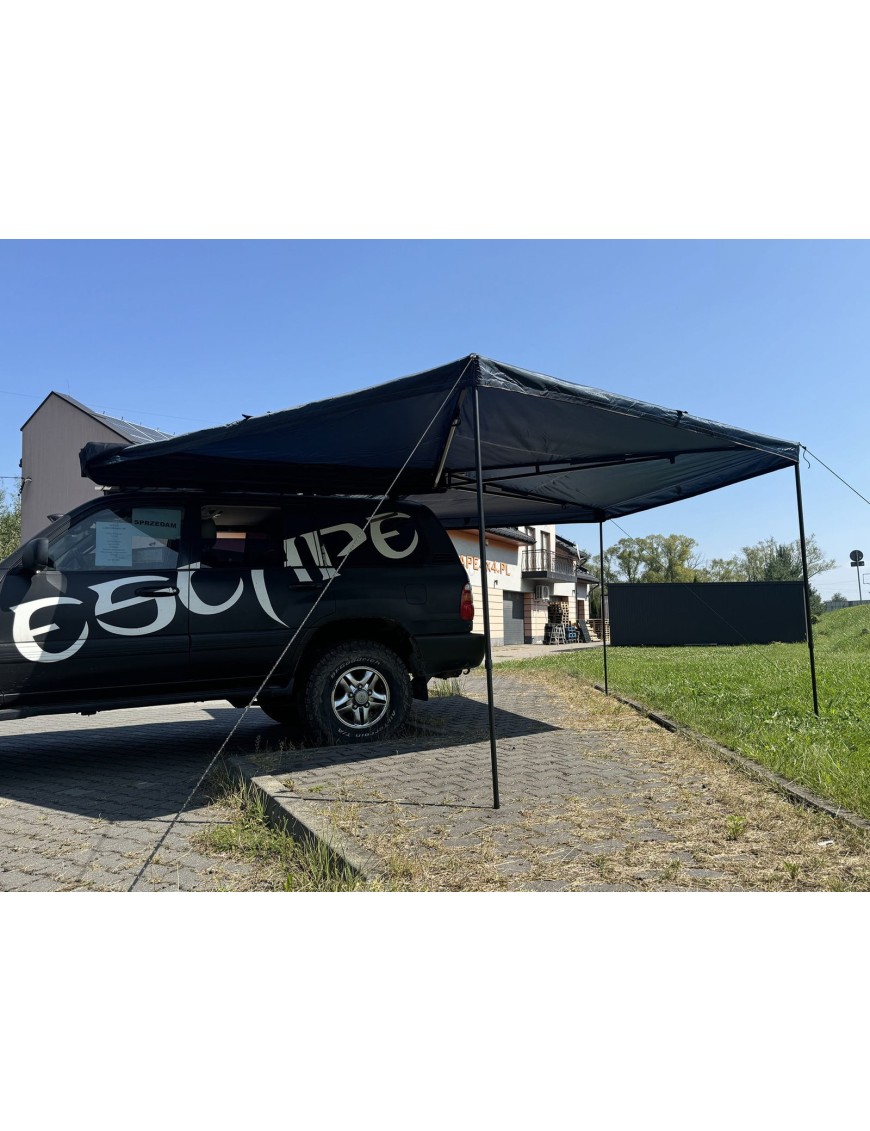 Zadaszenie FOX HD 270° 2m z oświetleniem LED str. pasażera Granatowe