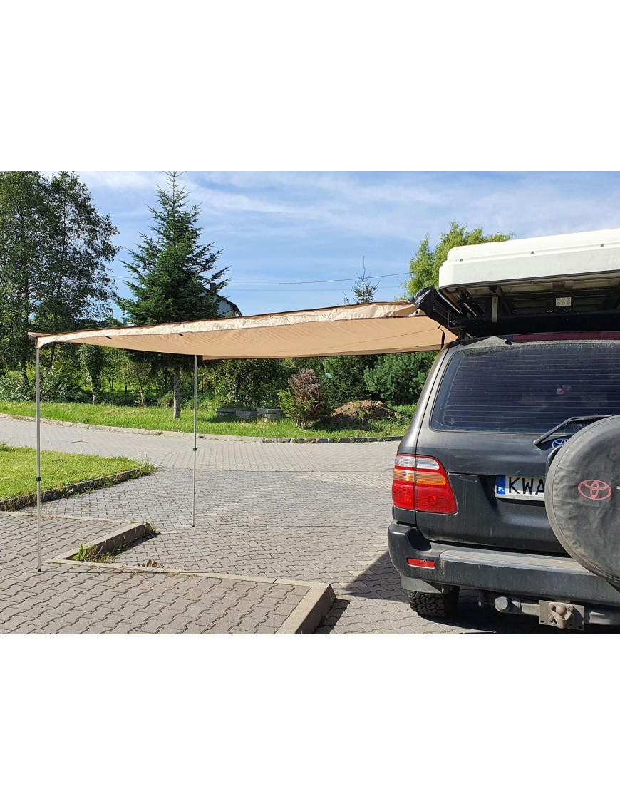 Zadaszenie wyprawowe markiza 2,5 x 2,5m Piaskowe