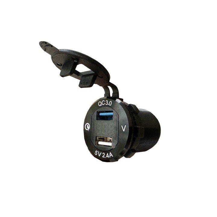 Ładowarka 2× USB 5V Quick Charge 3.0 i 2,4A z woltomierzem Escape