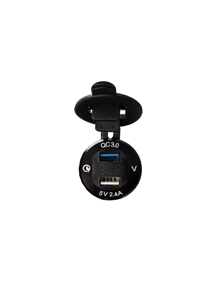 Ładowarka 2× USB 5V Quick Charge 3.0 i 2,4A z woltomierzem