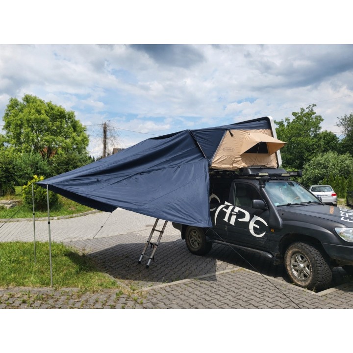 Zadaszenie do namiotu dachowego Escape VARIO 160 cm Granatowe (do szarego namiotu)