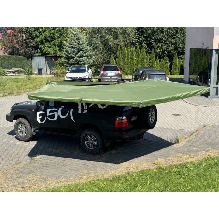 Zadaszenie FOX HD 270° 2,5m z oświetleniem LED str. kierowcy Zielone Escape