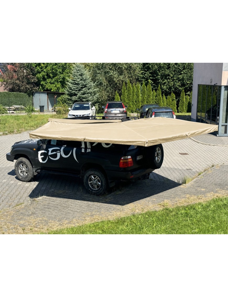 Zadaszenie FOX HD 270° 2,5m z oświetleniem LED str. kierowcy Piaskowe