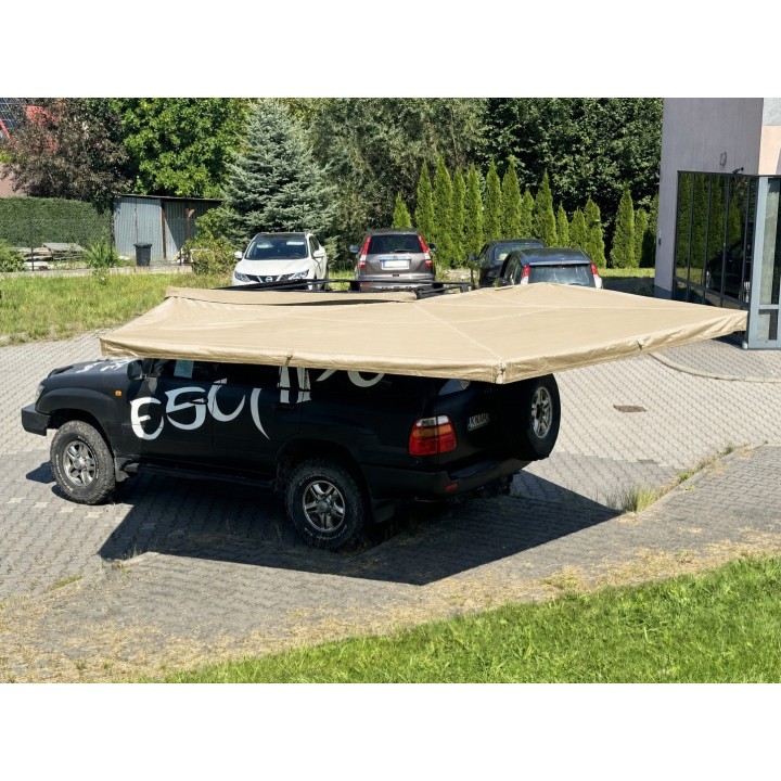 Zadaszenie FOX HD 270° 2,5m z oświetleniem LED str. kierowcy Piaskowe Escape