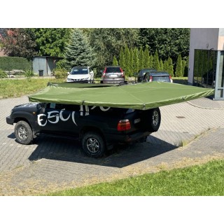 Zadaszenie FOX HD 270° 2,5m z oświetleniem LED str. pasażera Zielone Escape