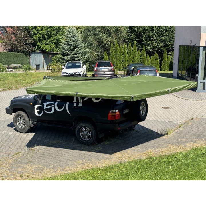 Zadaszenie FOX HD 270° 2,5m z oświetleniem LED str. pasażera Zielone Escape