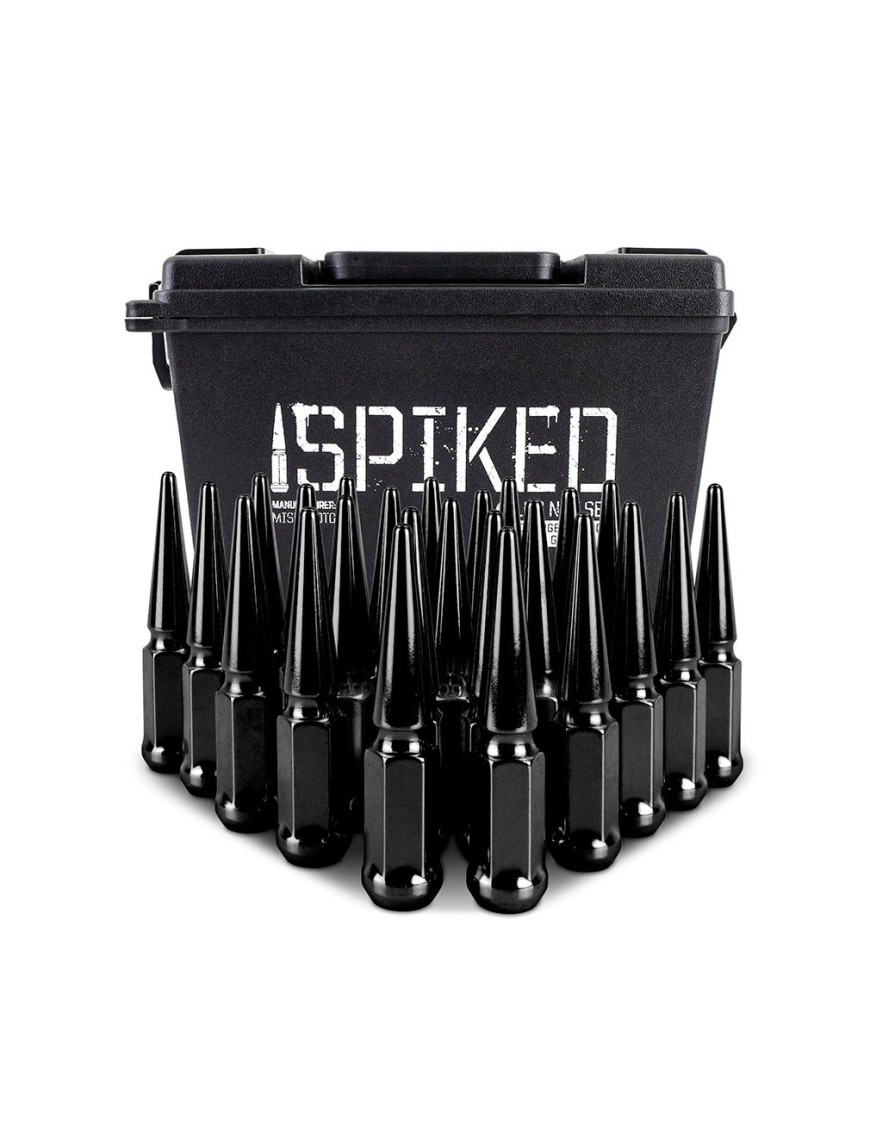 Nakrętki kół Spiked M14x1,5 czarne 24 szt. Mishimoto