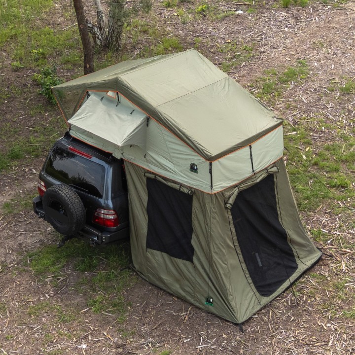 Przedsionek namiotu dachowego Wild Camp Hudson 160 zielony - ujęcie 3