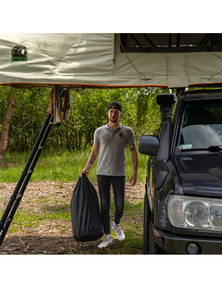 Przedsionek namiotu dachowego Wild Camp Hudson 160 zielony - ujęcie 7