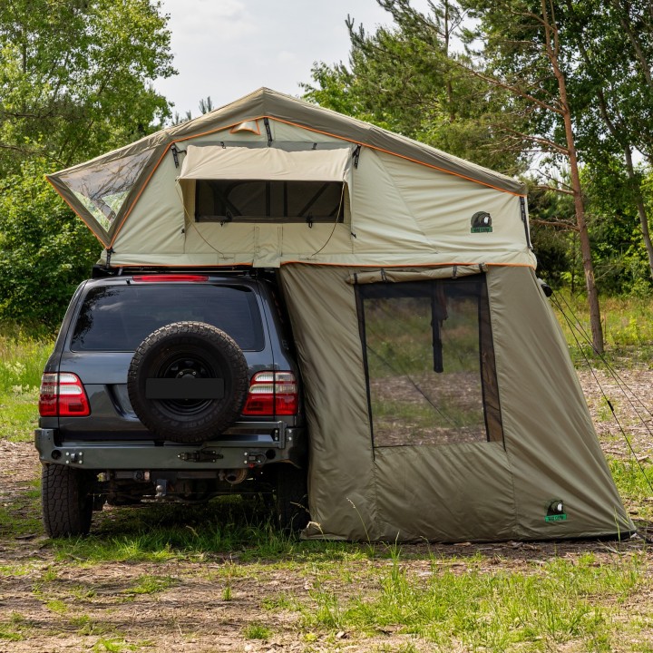 Przedsionek namiotu dachowego Wild Camp Hudson 140 zielony - ujęcie 15