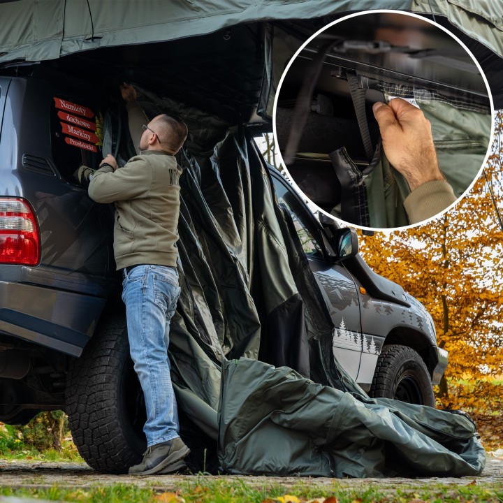 Przedsionek namiotu dachowego Wild Camp Missisipi II 140 zielony - ujęcie 11
