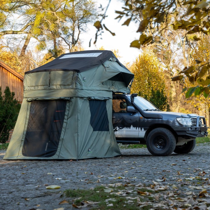 Przedsionek namiotu dachowego Wild Camp Missisipi II 160 zielony - ujęcie 6