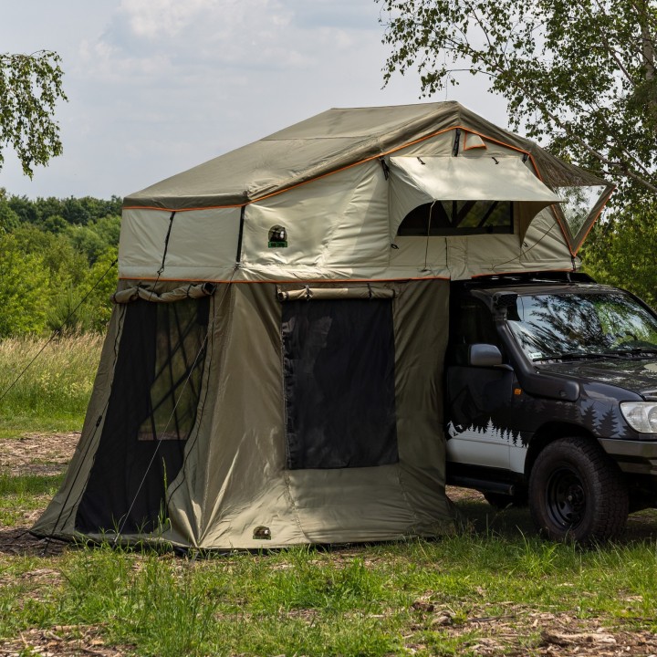 Przedsionek namiotu dachowego Wild Camp Hudson 180 zielony - ujęcie 6
