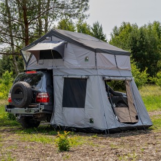 Przedsionek namiotu dachowego Wild Camp Hudson 220 szary - ujęcie 2