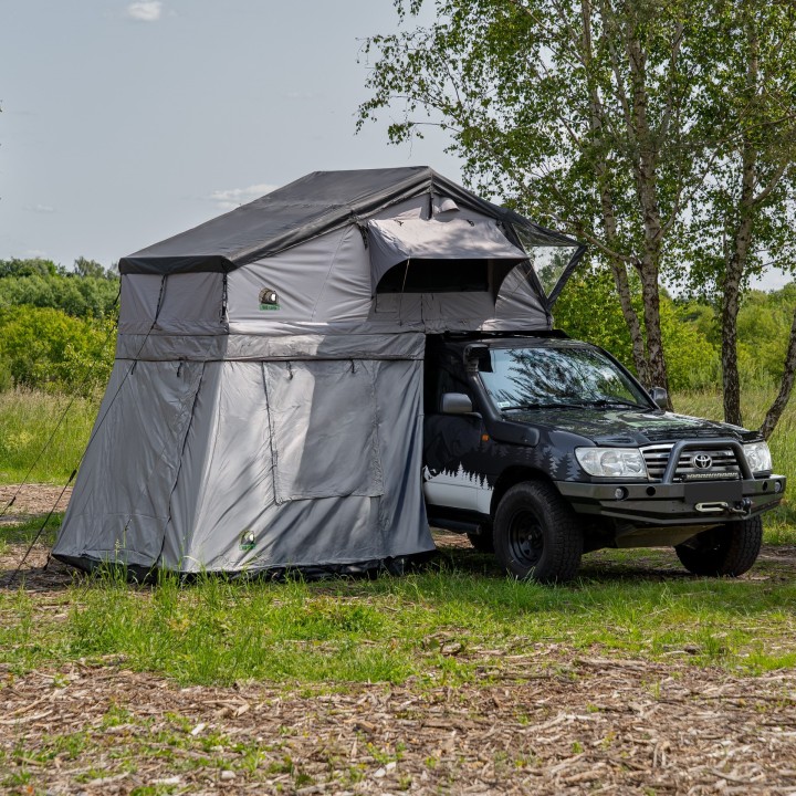 Przedsionek namiotu dachowego Wild Camp Hudson 220 szary - ujęcie 5