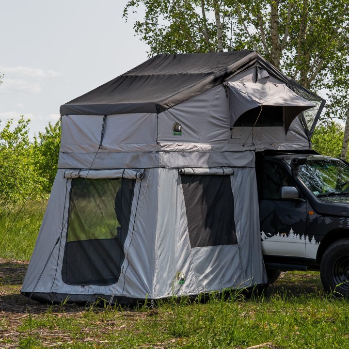 Przedsionek namiotu dachowego Wild Camp Hudson 220 szary - ujęcie 6