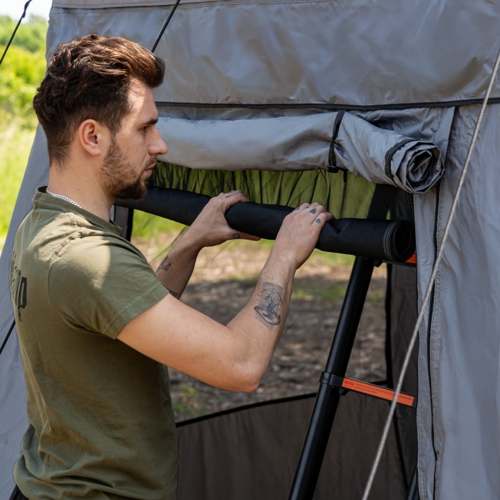 Przedsionek namiotu dachowego Wild Camp Hudson 220 szary - ujęcie 17
