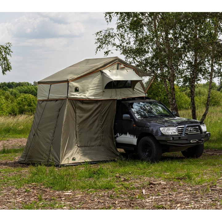 Przedsionek namiotu dachowego Wild Camp Hudson 220 zielony - ujęcie 5