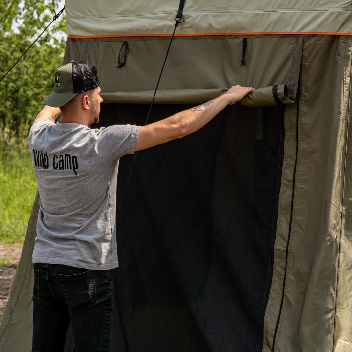 Przedsionek namiotu dachowego Wild Camp Hudson 220 zielony - ujęcie 13