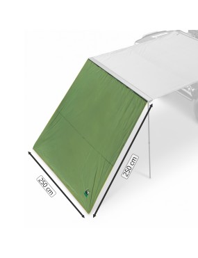 Frontowa ściana markizy klasycznej Wild Camp 2,5 x 2,5 m zielona