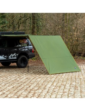 Frontowa ściana markizy klasycznej Wild Camp 2,5 x 2,5 m zielona