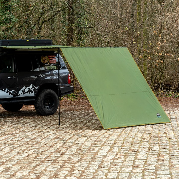 Frontowa ściana markizy klasycznej Wild Camp 2,5 x 2,5 m zielona - ujęcie 8