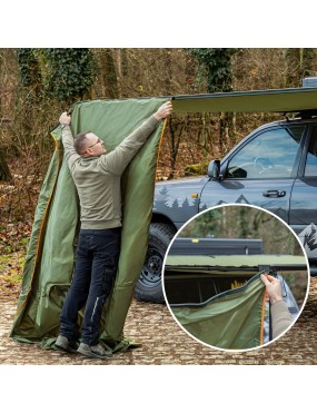 Frontowa ściana markizy klasycznej Wild Camp 2,5 x 3 m zielona