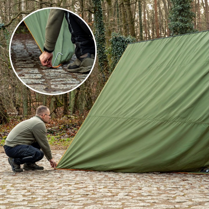 Frontowa ściana markizy klasycznej Wild Camp 2,5 x 3 m zielona - ujęcie 6