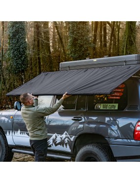 Markiza Wild Camp 2x2,5 m DAY&NIGHT na bagażnik dachowy, czarna - ujęcie 9