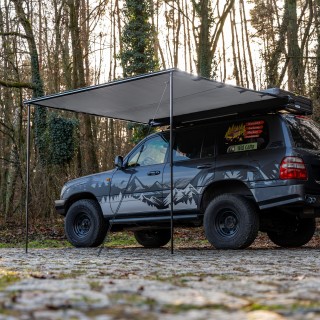Zadaszenie markiza Wild Camp 2,5x2,5 m na bagażnik dachowy, szara - ujęcie 2