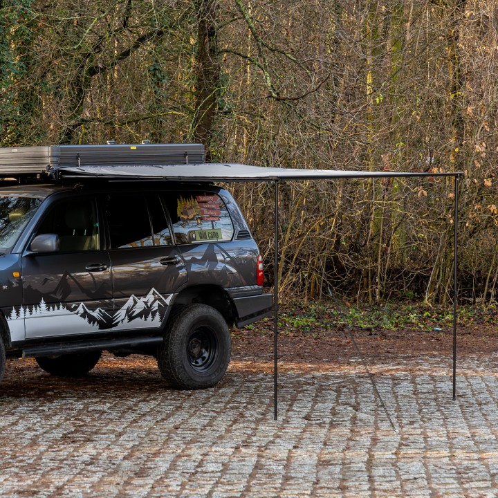 Zadaszenie markiza Wild Camp 2,5x3 m na bagażnik dachowy, szara - ujęcie 10
