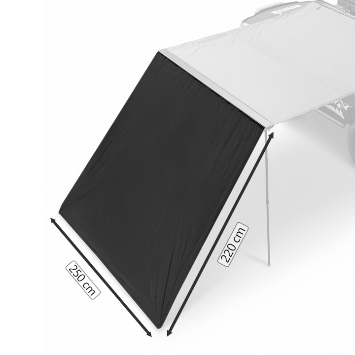 Frontowa ściana markizy klasycznej Wild Camp 2,5 x 2,2 m czarna - ujęcie 6