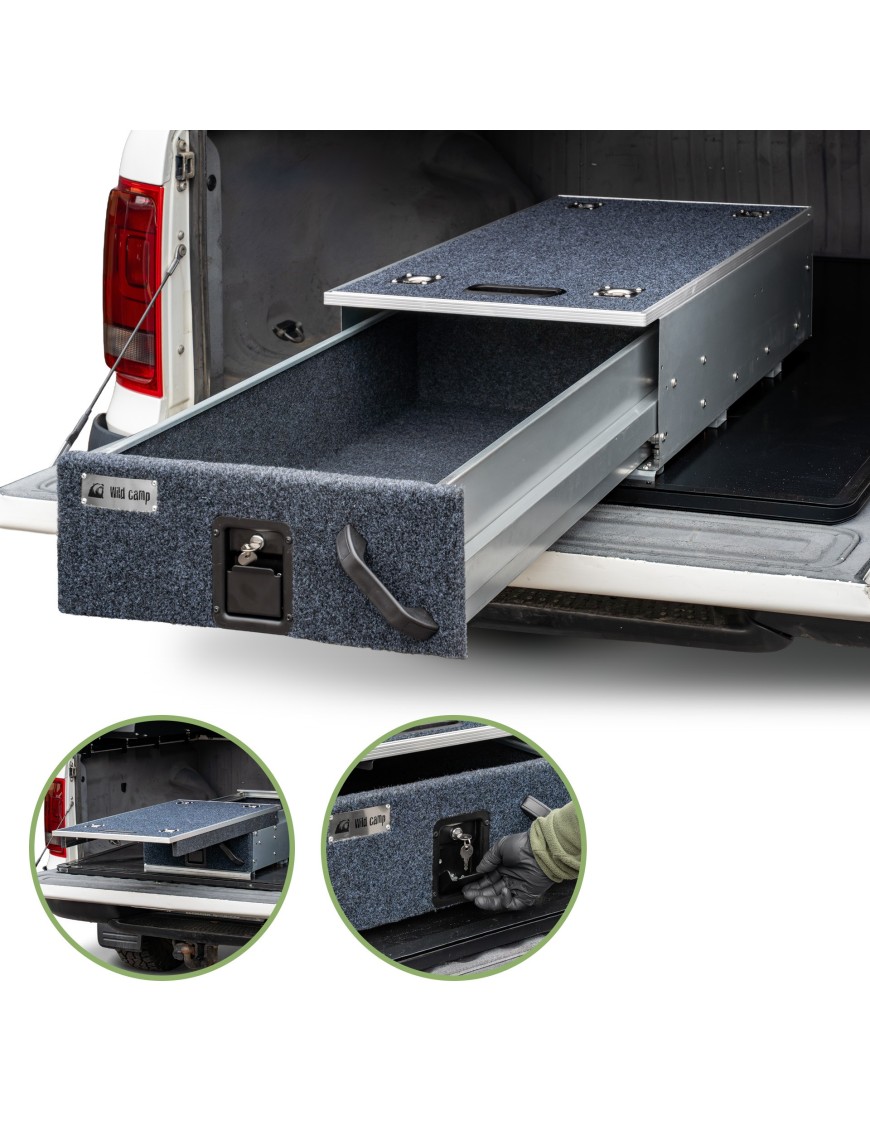 Szuflada wyprawowa uniwersalna Wild Camp TM1001-S ze sliderem 990 mm