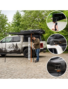 Markiza boczna Wild Camp Horizon w kasecie aluminiowej z LED
