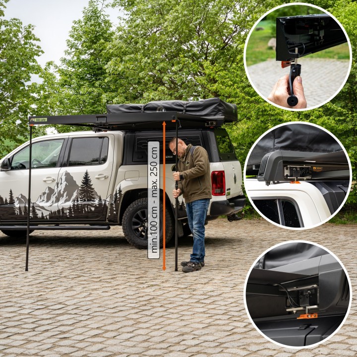 Markiza boczna Wild Camp Horizon w kasecie aluminiowej z LED - ujęcie 6