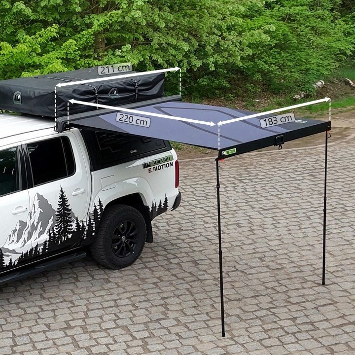 Markiza boczna Wild Camp Horizon w kasecie aluminiowej z LED - ujęcie 13